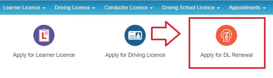 Apply Online for Renewal of Driving License